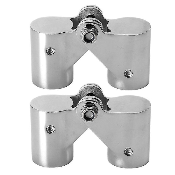 2 stk. Foldbare Rotasjonskoblinger i Rustfritt Stål Marine Båt Rekkverk Rør Tilbehør 25mm / 0.98in