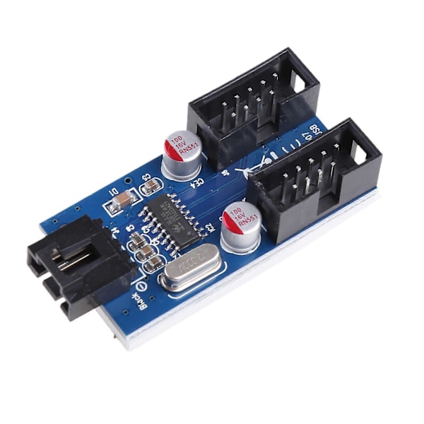 Moderkort USB 9-bens Interface Header Splitter 1 til 2 Forlængerkabel Adapter 9-bens USB HUB-stik til PC