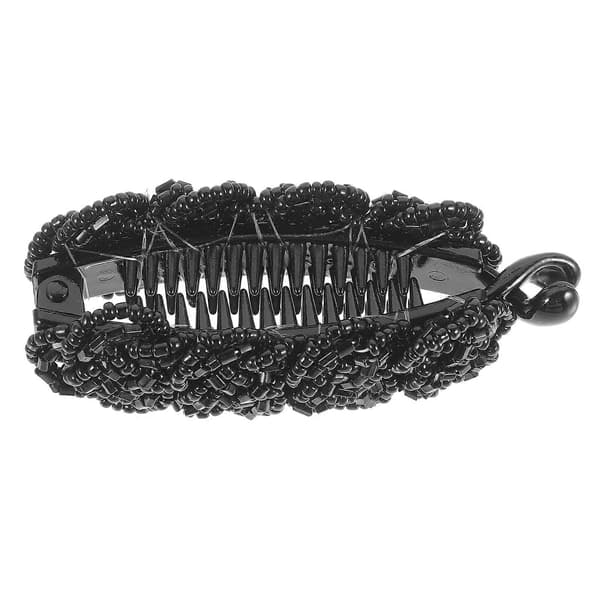 Damer Modebananas Hårklips Barrette Hestehaleholder til Hårstyling (Sort)