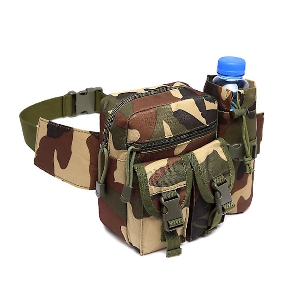 Outdoor running sports pockets Hidden water bottle pockets walking tactical pockets jungle camouflage 15 inch