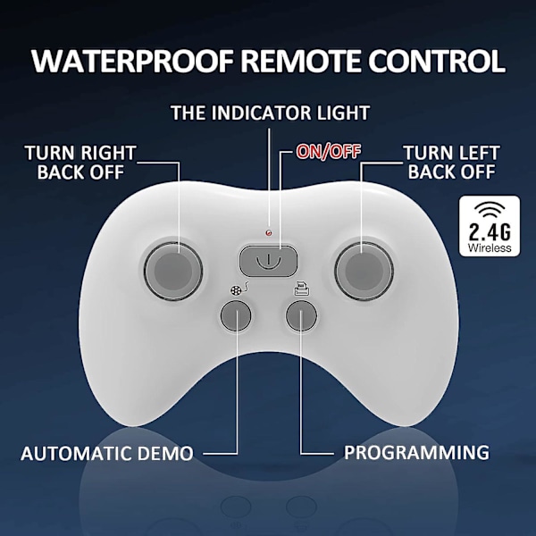 Pool Leksaker Fjärrstyrd Hajbåt, 2.4g Hög Simulation Stingray Undervatten Djur Vattenleksaker För Barn 8-12 År, Pojkar Flickor Presenter