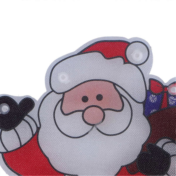 LED-julbelysning med Santa-dekoration för fönster, batteridriven LED-julbelysning med sugkopp