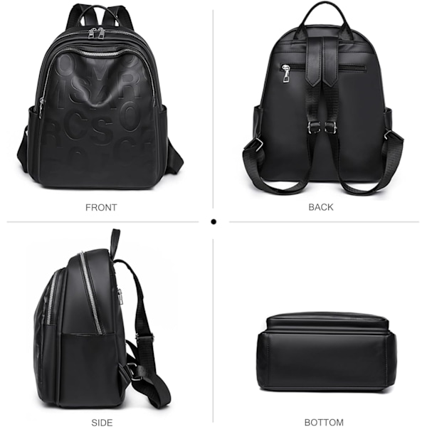 Mode Ryggsäck Dam Casual Ryggsäck Dam Ryggsäck PU Läder Stor Handväska Ryggsäck Vattentät Skolväska Tryckt Ryggsäck Beige