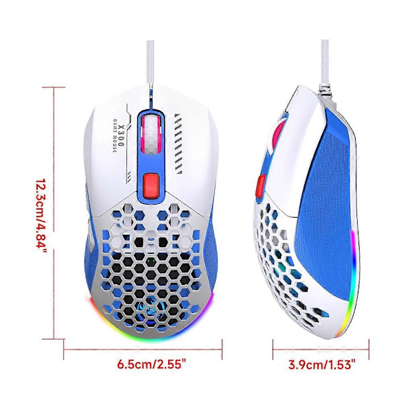 Trådløs Spillmus USB Trådløs RGB Spill Ultralett Honningkake Mus 7200DPI Programmerbar Spillmus For Datamaskin PC