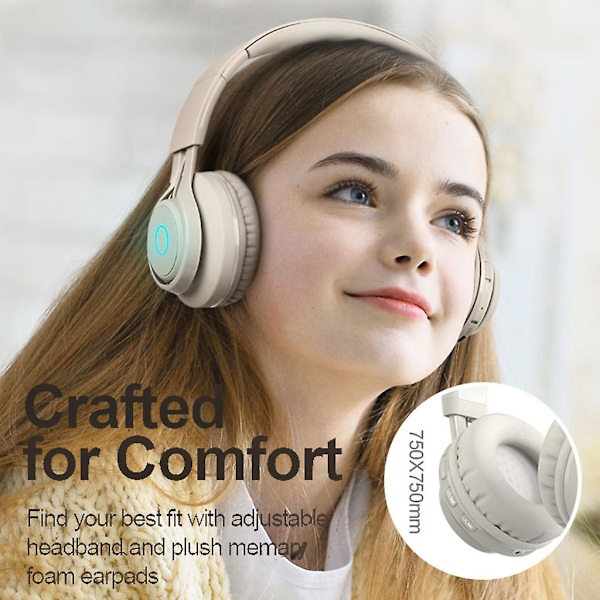 Over-Ear Hodetelefoner Metall Aprikos /Rosa /Lilla Bluetooth-hodetelefoner for gutter
