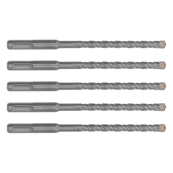 5 st Rotationshammarborr 160 mm Längd 2-spårig Självcentrerande Karbidspets Slagborr för Tegel Sten Betong 8 mm/0.31 tum