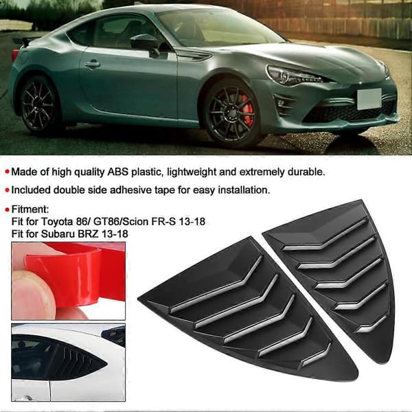Matte Sort Bilvindue Louvers Side Luftventil Dæksel Passer til Subaru BRZ 13?18