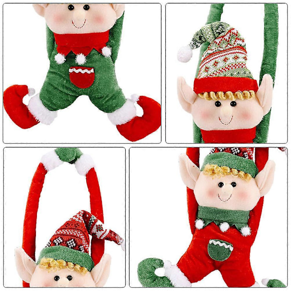 2 st julgranspynt Tomtar Dörrknopp Hängande Gardin Hållare Krokar Fönster Gardin Hållare Gardin Hugger