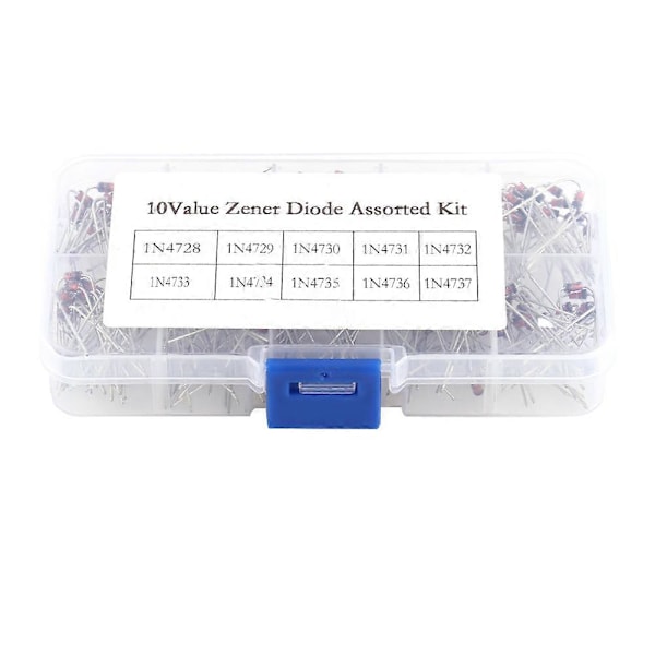 200pcs 10Values Zener Diode Assortment Electronic Kit 1N4728~1N4737 With Storage Box