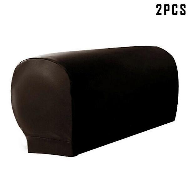 2 st PU-läder Soffa Armstödsskydd Skydd Stretch Vattentät för Soffa Stol Arm