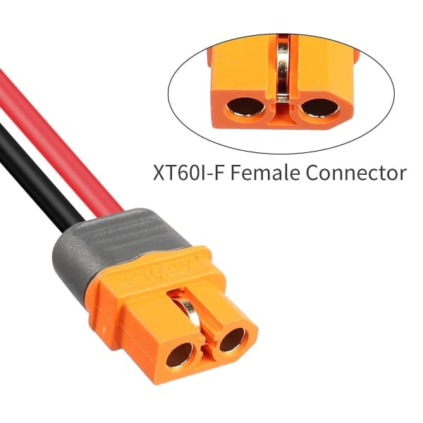 Solpanel til Xt60i Ladekabel - 12awg 1,5m Solpanel Konnektor til Xt60 Stik Kabel til Bærbare Kraftværker og Lithium Batterier
