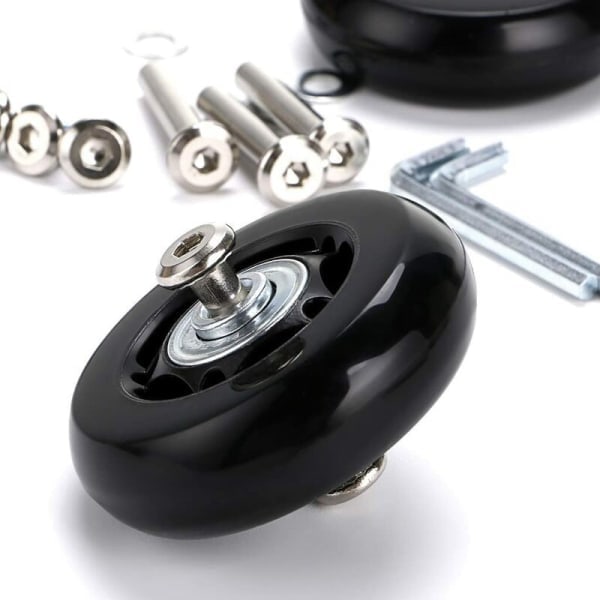 Matkalaukun pyörän varaosapyörän laakerin korjaus matkalaukulle 60×18mm, musta