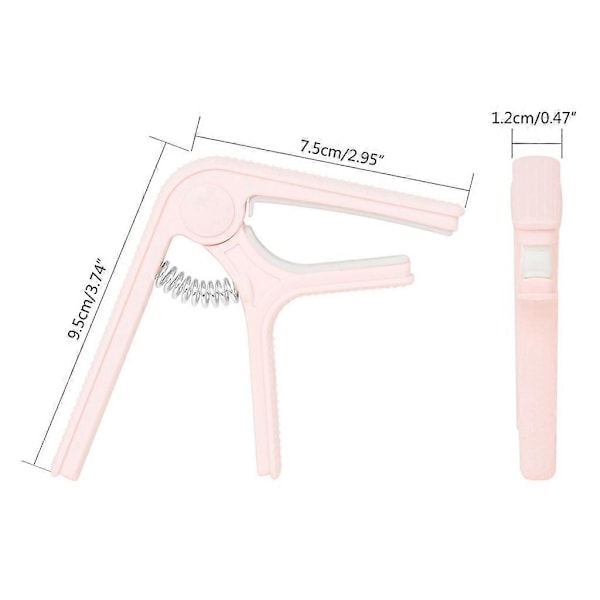 Guitar Capo Tone Clip Anti-Slip Tuning Clamp til Ukulele, Mandolin og Banjo