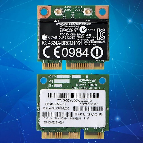 BCM20702 802.11b/g/n WiFi BT 4.0 Trådløst Halvt Mini PCI-E Kort Bluetooth-kompatibelt 4.0 Til HP BCM94313HMGB BCM20702