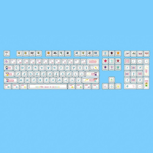 Keycaps 108 PBT Constellation Keycaps XDA Profil Full Set Tangentbordsknappar DyeSubbed Caps för Gaming Mekaniskt Tangentbord