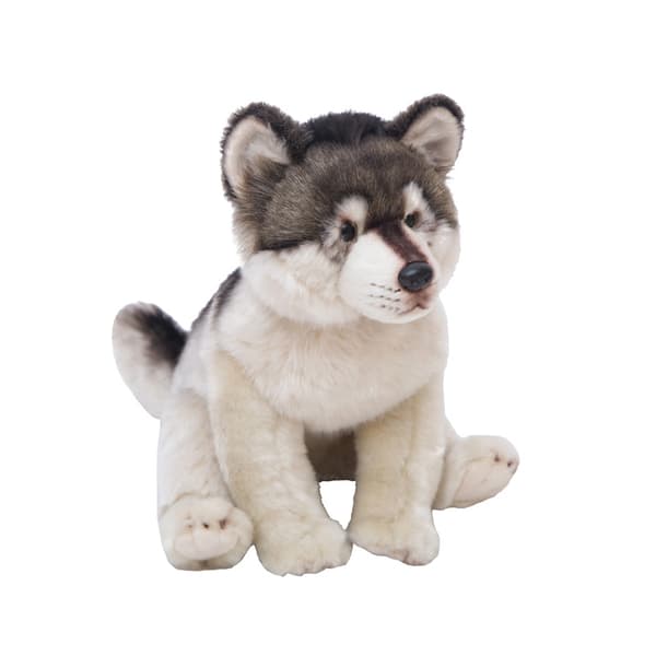27cm Realistisk Grå Ulv Hund Husky Plyslegetøj