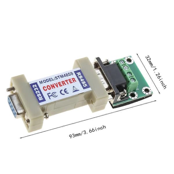 RS232 RS485 Konverter RS-232 til RS-485 Interface Seriel Adapter Ingen Strøm Nødvendig