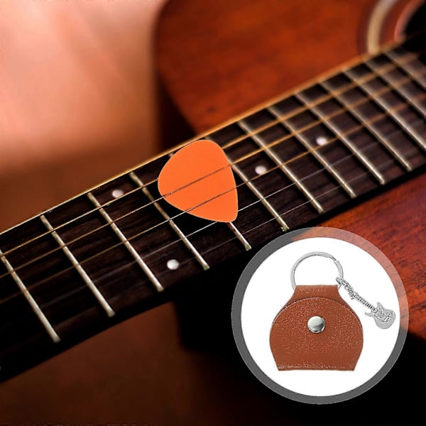 Nyckelring för gitarrplockhållare, Musikinstrument Plockbehållare Tillbehör