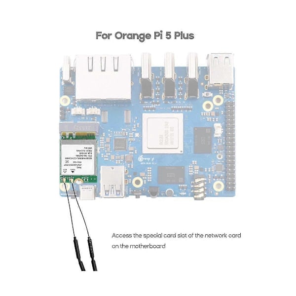 Trådløst netværkskort til Orange Pi 5 Plus til OPi5 Plus styringskort med dobbeltbånds Wifi