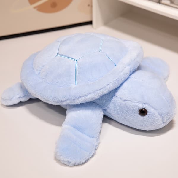 Sød Farverig Skildpadde Plyslegetøj Blue 35cm