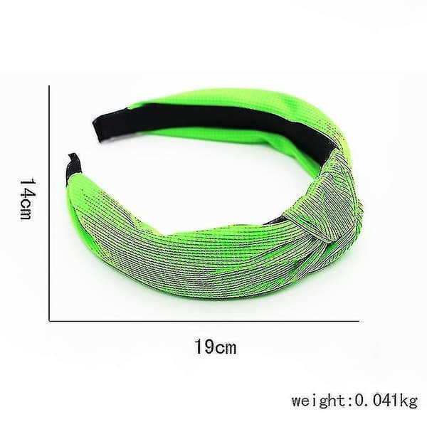 4 st Fluorescerande Tyg Hårband Bredbrättade