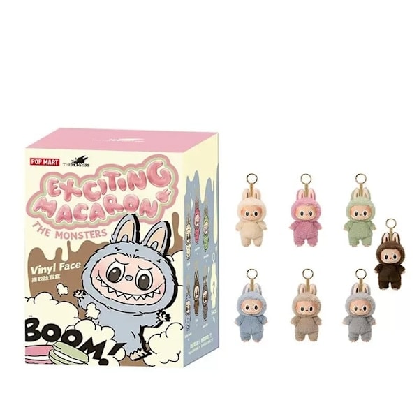 6-pack POP MART LABUBU Monster Series Stimulerande Macaron Plyschdocka Leksak Blind Box (Slumpmässig Färg) 6-pack First generation