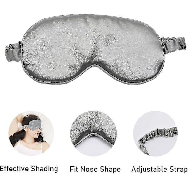 Sovmask 4-pack Sidenögonmask Mjuk Satinögonmask Elastiskt Band Nattögonmask Resesömn Lämplig för Män och Kvinnor