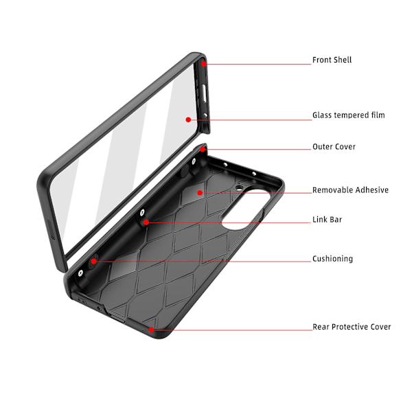 Fodral för Samsung Galaxy Z Fold 5 med Handrem & Stativ, PU-Läder Inbyggt Skärmskydd med S Pen-Fack