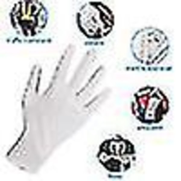 12 Par Hvite Bomulls Hansker for Damer