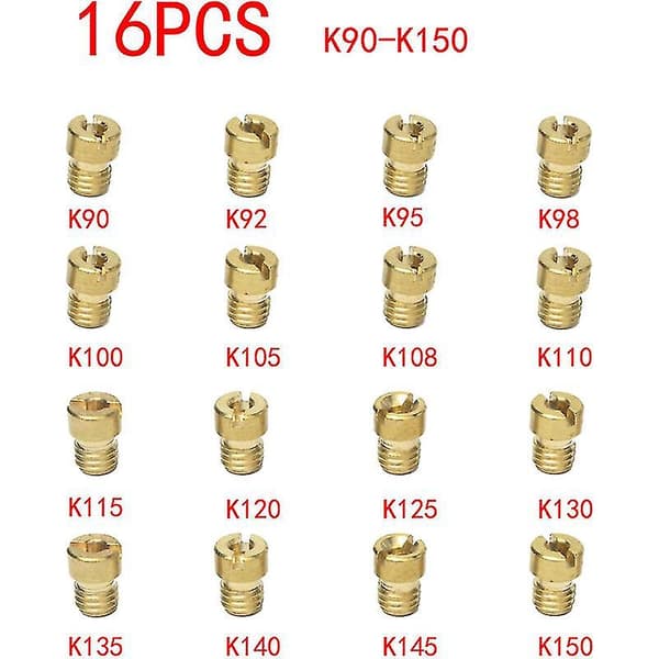 16 stk. Forgaserdyse Hoveddyse Sæt