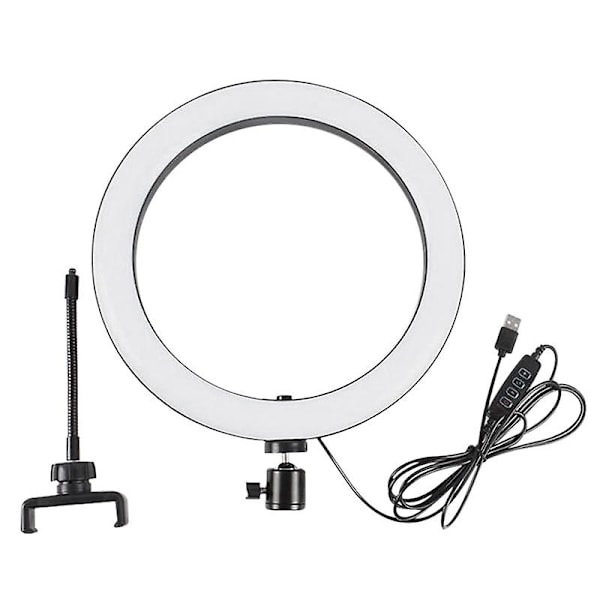LED-rengasvalosetti 26cm 3200K-5600K LED-kamerarengasvalo LED-selfie-rengasvalo suoratoistoon