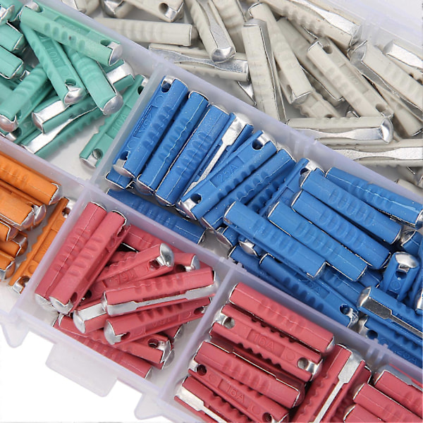 200 st 5A/8A/10A/16A/25A Säkringar Europeiska 32V Förpackade Miljövänliga Biltillbehör