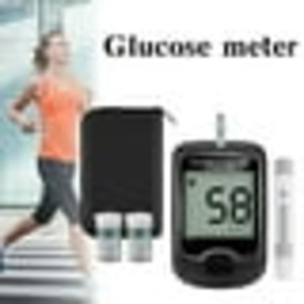 Smart Digital Display Glucometer Bärbar Blodsocker Testkit Med Glucometer Remsor 50papper 50nålar