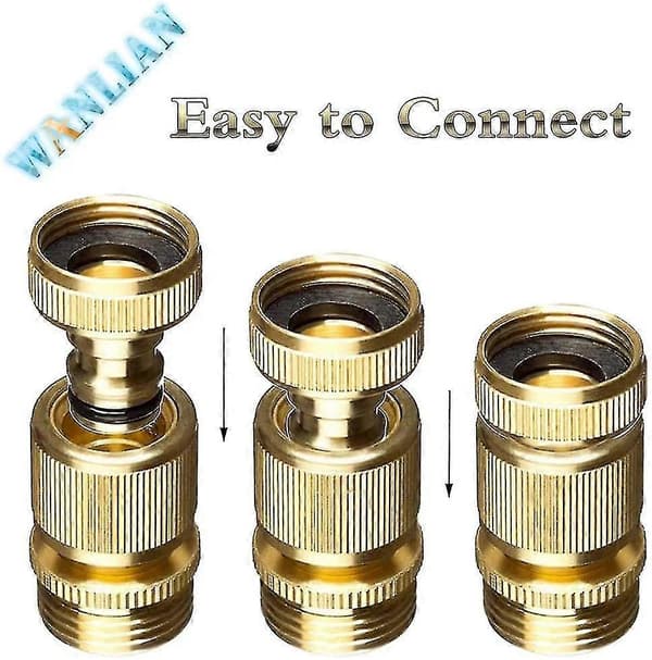 3/4\" Hurtigkoblingssæt 3/4\" Massiv Messing GHT Haneadapter Vand