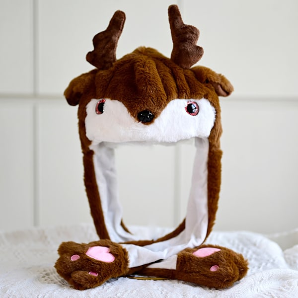 Christmas gift Santa Claus hat elk headgear headdress with moving ears