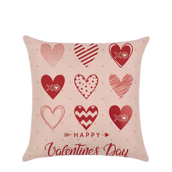 Valentine's Day Putesett Deksel 18 x 18 Tommer 4 stk Valentine-serie Putesett med Glidelås Kvadratisk Putesett LOVE G