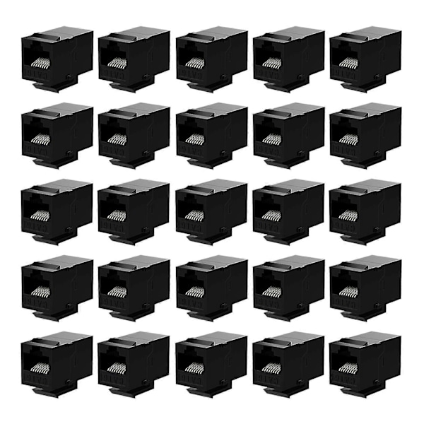 25 stk RJ45 Kobling Cat6 Jacker Inline Kobling Hunn til Hunn Innlegg Kobling