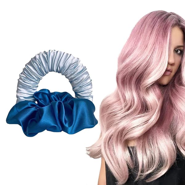 Ny sømløs knoldmager og varmefri sovekrøllestang – Bærbar overnatningskrøller med scrunchie