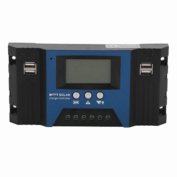 12V 24V Solcelleladningsregulator 4 USB-porter 5V 2.5A Justerbare parametere LCD-skjerm for hjem RV båt 50A