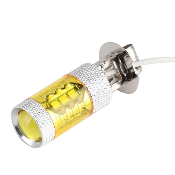 1 Par 12-24V 80W H3 16SMD LED Gule Bil Tåkelys Pærer