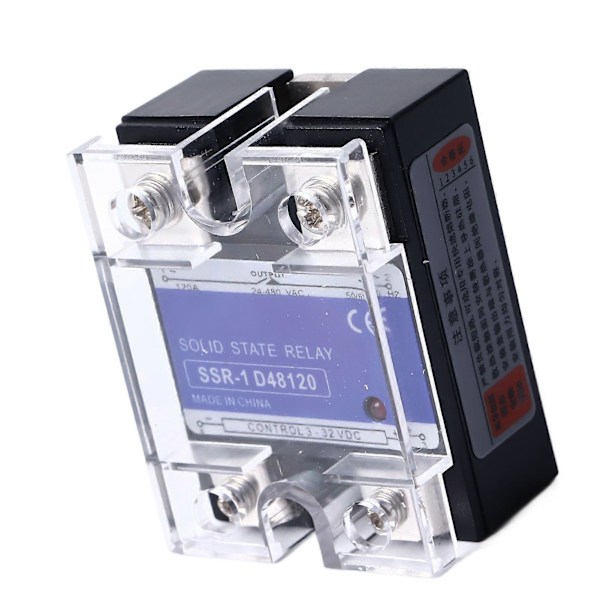 Solid State Relä Enfas DC till AC SSR med Plastskydd Ingång DC3?32V Utgång AC24~480V 120A