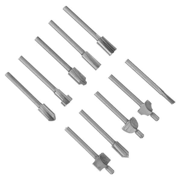 10 stk. 1/8 tommer Fræser Bits 1/8 tommer Fræser Cutter 1/8 tommer Fræser Cutter Tilbehør Træudskæring Bits