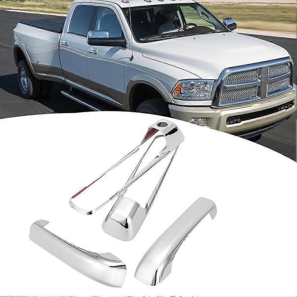 Chrome Dørgreb Trim Dæksel 2 Døre med 1 Nøglehul Passer til Dodge Ram 1500 2009-2015