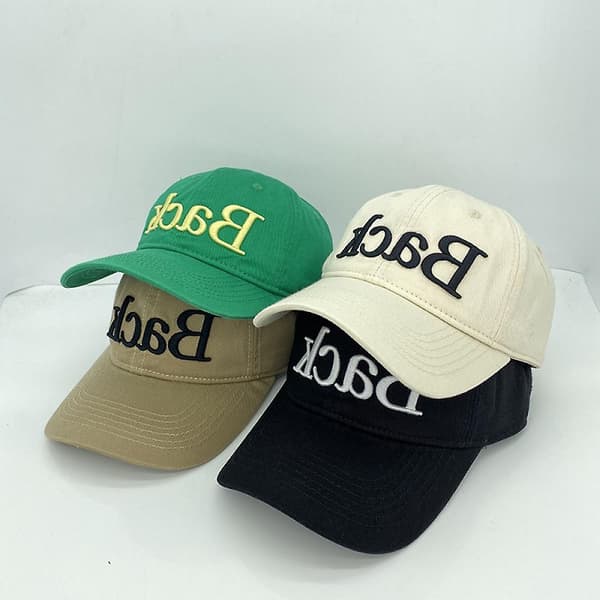 Hat Embroidered Reverse Letter Adjustable Baseball Cap For Men And Women(Khaki)
