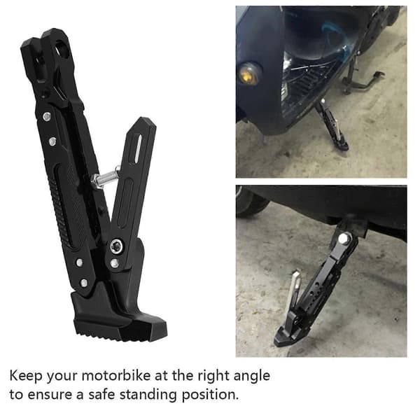 Motorcykel Tilbehør Modificeret CNC Justerbar Tripod Støttefod Side Støtte Stativ