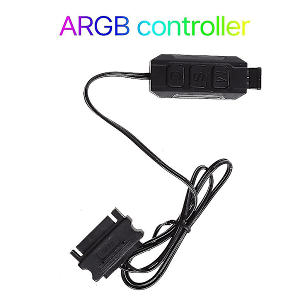 5V 3-polet RGB ARGB Controller Manuel Sata Strømforsyning LED Belysning til Computer