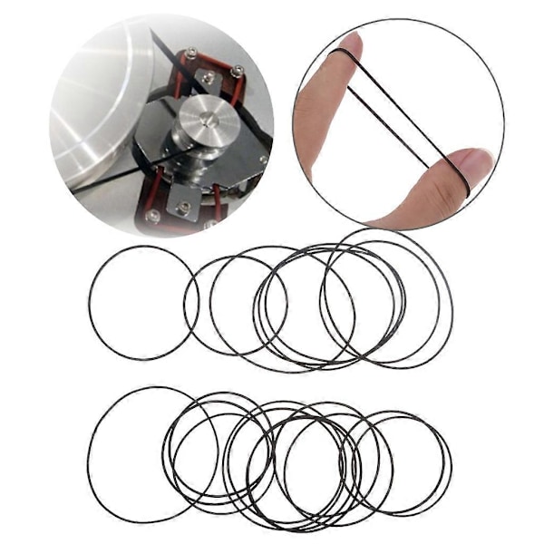 Gummiband 1mm bredd 70-100mm Nytt för Bandspelare CDROM Videomaskiner Walkman DVD-enhet (20 st)