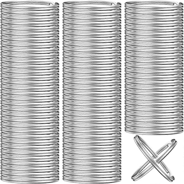 100 st Nyckelringar i Bulk, Split Nyckelringar, Nyckelringsringar och Hantverk, 1,8 * 25 mm