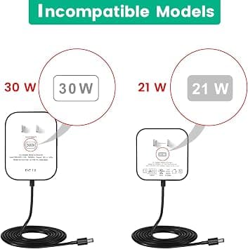 15W strømadapter for Echo Pop, Dot 5. generasjon, Dot 4., 3. generasjon, Kids Edition, TV Cube smarthøyttalere, 1,5m
