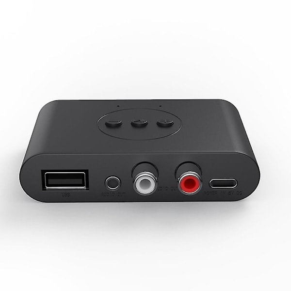 Trådløs Audio Receiver Bluetooth 5.2 NFC Audio Adapter USB Flash Drive RCA 3.5mm Aux Jack Stereo Musik Receiver Bilhøjttaler Forstærker